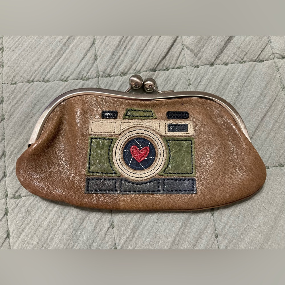 Fossil Tan Leather Coin Purse
